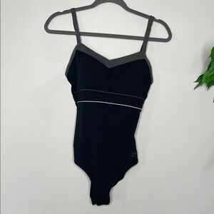 Roots Women's Black and Gray One Piece Swimsuit